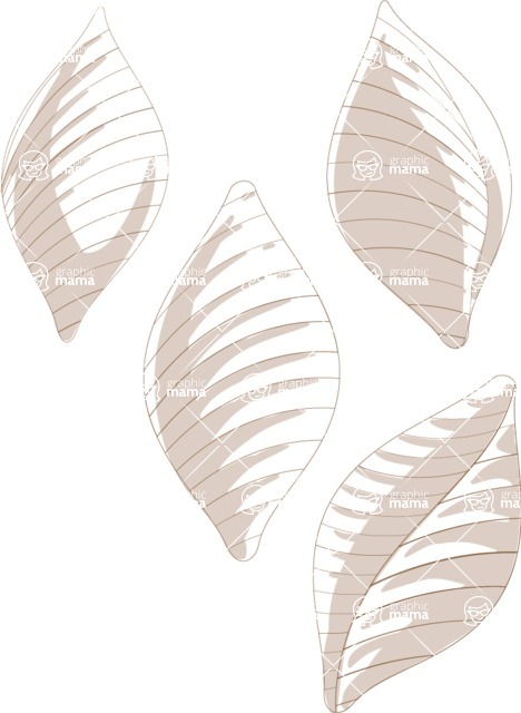 Italy Themed Graphic Collection - Conchiglie Rigate Hand Drawn Design